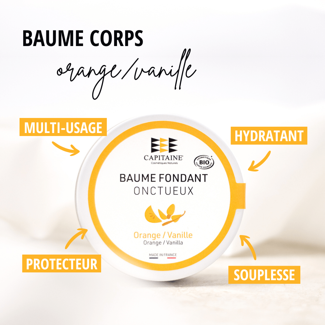 BAUME VISAGE ET CORPS SENTEUR ORANGE ET VANILLE BIO BRETAGNE